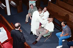 William Ramsey from Southend-on-Sea in the UK being exorcised by Bishop Robert McKenna