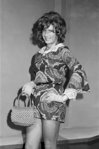 William Roache wearing a mini dress for John Bowens play, The Disorderly Women