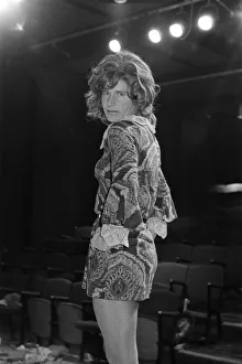 01009 Prints: William Roache wearing a mini dress for John Bowens play, The Disorderly Women
