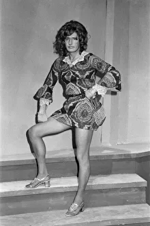 01009 Prints: William Roache wearing a mini dress for John Bowens play, The Disorderly Women