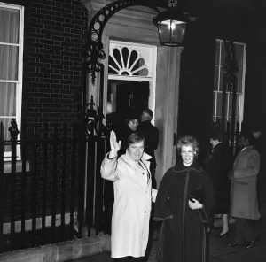 William Roache and his wife Sarah arrive for reception at Number 10 Downing Street