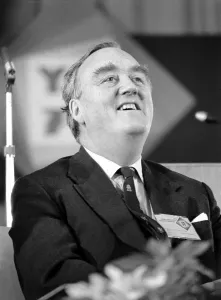 William Whitelaw and Margaret Thatcher meet young conservatives