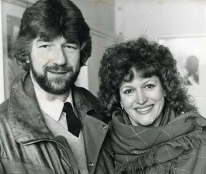 Willy Russell and Barbara Dickson ahead of the opening of Blood Brothers in 1983