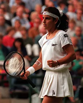 WIMBLEDON 1996, DAY 7 ARANTXA SANCHEZ VICARIO DURING HER FOURTH ROUND MATCH AGAINST