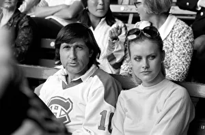 Beauty Prints: Wimbledon 80, 3rd Day. Ilie Nastase pictured with Miss UK Carolyn Seaward, June 1980