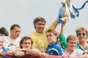 The Wimbledon Football Team, FA Cup Winners 1988 pictured during their victorious