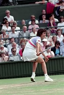 Images Dated 30th June 1988: Wimbledon. Steffi Graf (Women Singles Winner) v. Pam Shriver. June 1988 88-3518-103