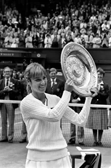 Images Dated 3rd July 1981: Wimbledon Tennis. 1981 Womens Finals. Chris Evert Lloyd v. Hana Mandlikova