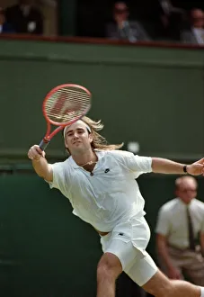 Wimbledon Tennis. Andre Agassi. July 1991 91-4218-063