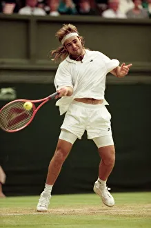 Wimbledon Tennis. Andre Agassi. July 1991 91-4178-074