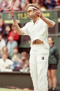 Wimbledon Tennis. Andre Agassi. July 1991 91-4178-010