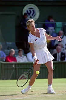 Wimbledon Tennis. Boris Becker Wearing Banned Shirt. June 1989 89-3895-012
