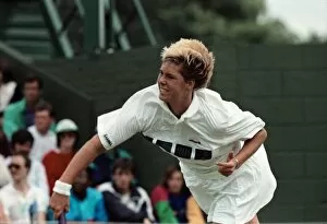 Images Dated 1st July 1991: Wimbledon Tennis. Brenda Schultz v. Jennifer Capriati. July 1991 91-4184-001