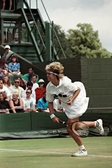 Images Dated 1st July 1991: Wimbledon Tennis. Brenda Schutz in action. July 1991 91-4184-034