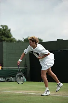 Wimbledon Tennis. Brenda Schutz in action. July 1991 91-4184-048
