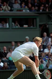 Wimbledon Tennis Championships. Boris Becker in action. June 1991 91-4117-170