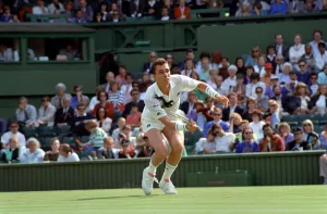 Wimbledon Tennis Championships. Ivan Lendl in action. June 1991 91-4117-166