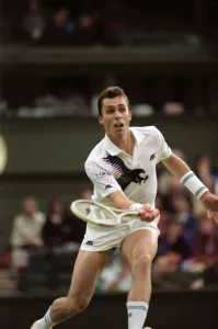 Wimbledon Tennis Championships. Ivan Lendl in action. June 1991 91-4117-115