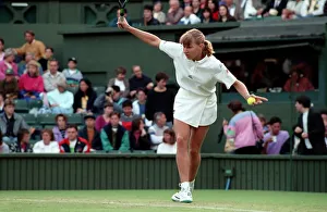 Wimbledon Tennis Championships. Steffi Graf in action. June 1991 91-4117-234