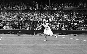 Wimbledon tennis Championships - June 1931 Mrs Lycett playing a backhand shot