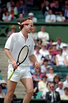 Wimbledon Tennis. A distraught John McEnroe losing to Stefan Edberg
