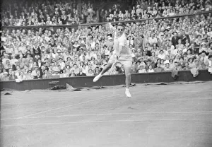 00002 Prints: Wimbledon Tennis Jarislav Drobny DM 26 / 6 / 1951 B2981 / 0