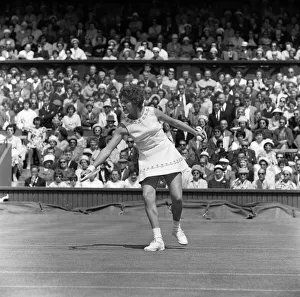 01113 Prints: Wimbledon Tennis, Ladies day. Margaret Smith (pictured) playing against Billie Jean