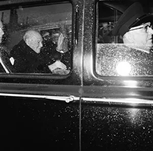 00719 Prints: Winston Churchill attends the House Commons for the first time since November 1961