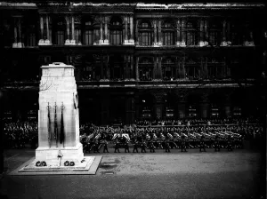 Funeral Prints: Winston Churchill courtege passes Cenotaph London 1965 during the funeral of