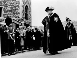 Knighthood Prints: Winston Churchill being made a Knight Companion of the Most Noble Order of the Garter, UK