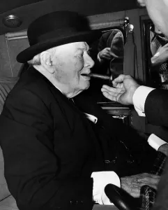 Winston Churchill pictured on his final visit to the House of Commons. 27th July 1964