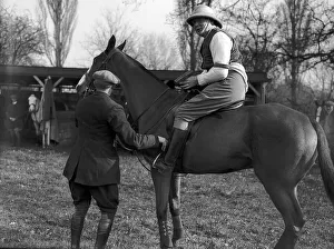 Winston Churchill plays polo at Worcester Park April 1924