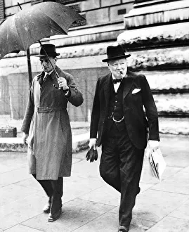 Winston Churchill Prime Minister of Britain during the WW2 1945 WW2