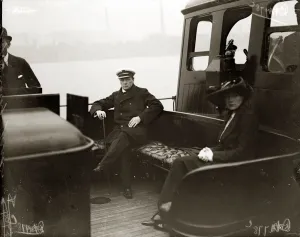 Winston Churchill Prime Minister with wife Clementine Churchill In Jarrow Circa 1908