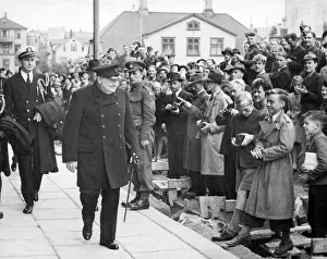 00394 Prints: Winston Churchill visit to Iceland on his return journey from his historic Atlantic