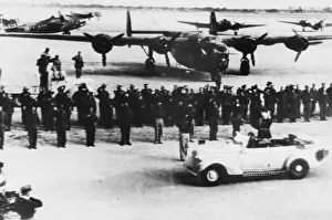 8th Army Prints: Winston Churchill visits Tripoli to thank troops of the 8th Army at Castel Benito