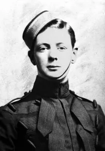 Officer Prints: Winston Churchill as a young officer in the 4th Queens Own Hussars, 1895