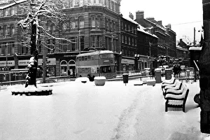 Winter weather 1972. Heavy snow on Grainger Street and Westgate Road, Newcastle. 01 / 02 / 72