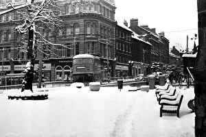 Winter weather 1972. Heavy snow on Grainger Street and Westgate Road, Newcastle. 01 / 02 / 72