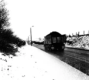 00111 Prints: Winter Weather - Snow Scenes 28 March 1972 - Rural scene in Northumberland