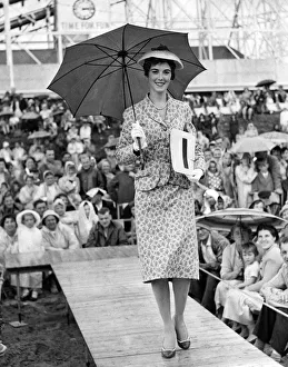 Woman: Beauty Contest. Contestant in the Mirror Beach Fashion Contest seen here