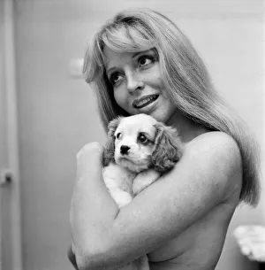 Woman: Girl: Puppy: Cute: King Charles Spaniel model Cherry Gilham