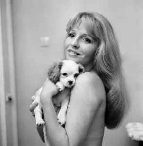 Woman: Girl: Puppy: Cute: King Charles Spaniel model Cherry Gilham