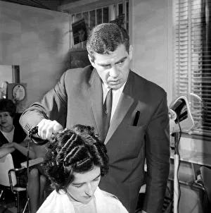 00845 Prints: Woman have her hair cut and curled at the hair dressers, 7th June 1962