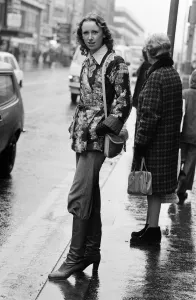 Woman in Manchester, photographed for a Daily Mirror Fashion Spy article