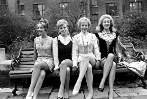 Woman: On parade in London were eight of the loveliest legs in pantomime belonging to