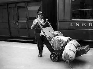 Woman Railway Porter, 1941 women doing mens jobs during the war years Women at War