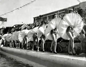 1947 Prints: Women - Beauty Contest Most Beautiful Legs competition September 1947