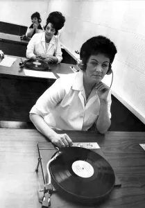 Women checking the quality of the records at the RCA record plant in Washington in July