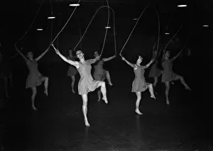 Excercise Prints: Women of the Coventry Health and Beauty group sen here giving a display of skipping